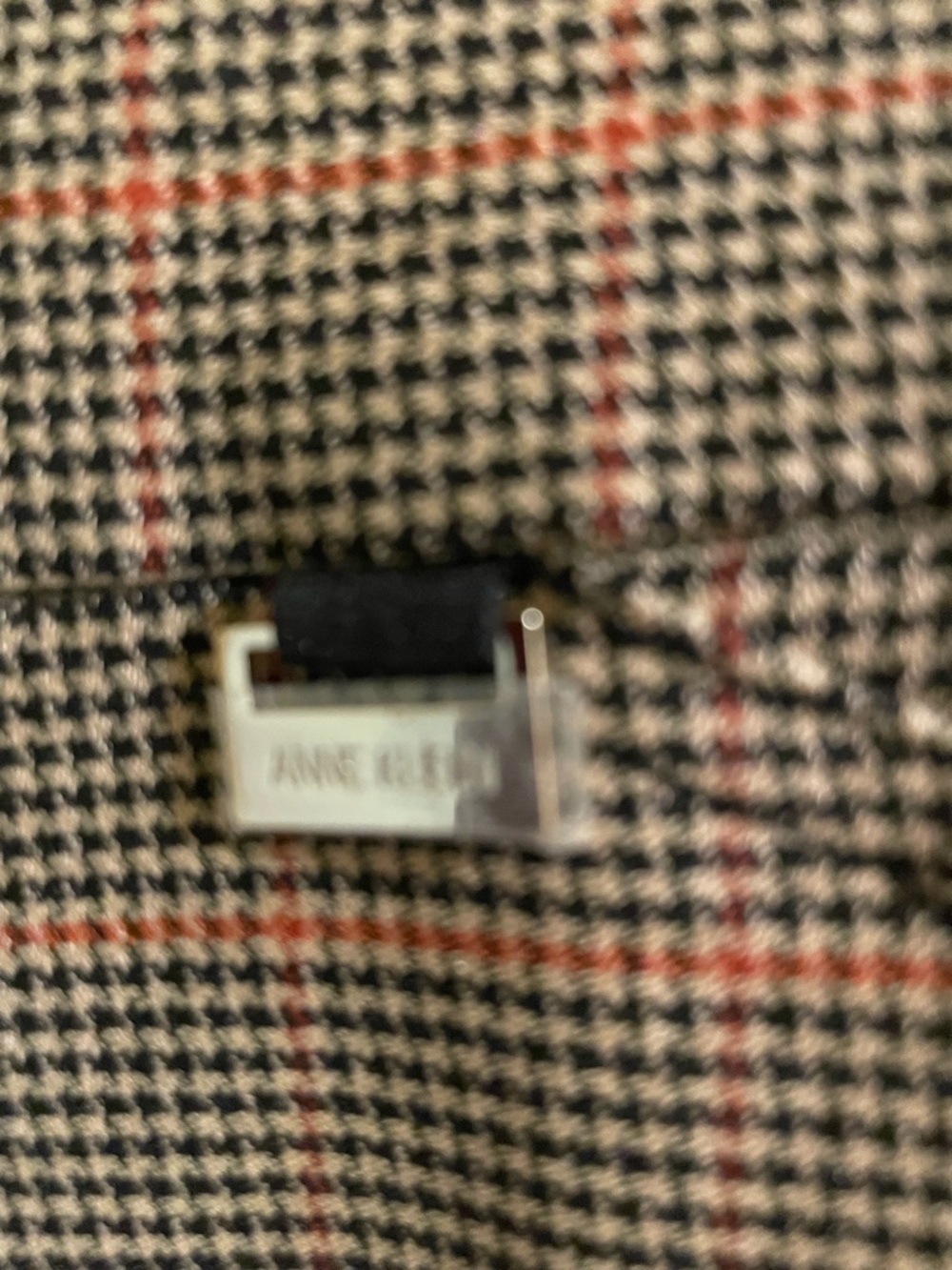 Plaid Pull-On Dress Pants in Brown and Black Anne Klein